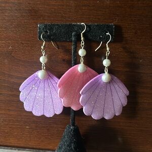 Barbie seashell earrings